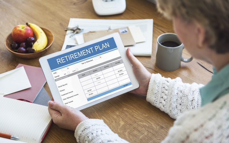 Retirement Plan Form Investment Senior Adult Concept